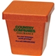 a orange bamboo mini planter with seeds