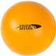 a neon orange large round stress ball