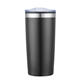 aerial view a black thompson 20 oz stainless steel tumbler, image 1 of 5