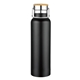 aerial view a black smith 20 oz stainless steel bamboo cap water bottle, image 1 of 9