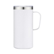 aerial view a white magnolia 20 oz stainless steel mug, image 1 of 4