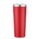 aerial view a pms 186c yreka 28 oz stainless steel tumbler, image 1 of 2