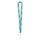 a cyan blue 3/4 original fast track lanyard with bulldog or j - hook clip