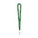 aerial view a green 3/4 original fast track lanyard with bulldog or j - hook clip, image 1 of 2