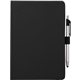 aerial view a black 6 x 8.5 fsc(r) mix crown journal with pen - stylus, image 1 of 2