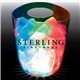 a clear 125 oz 3- light plastic champagne ice bucket with handle