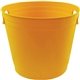 a yellow 220 oz plastic party bucket with handles