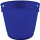 a blue 220 oz plastic party bucket with handles