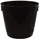 a black 220 oz plastic party bucket with handles