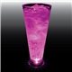 a violet led & clear glass 16 oz light up tall flared plastic pilsner cup