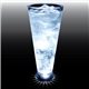 a white led & clear glass 16 oz light up tall flared plastic pilsner cup