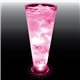 a pink led & clear glass 16 oz light up tall flared plastic pilsner cup