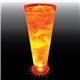a orange led & clear glass 16 oz light up tall flared plastic pilsner cup