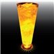 a yellow led & clear glass 16 oz light up tall flared plastic pilsner cup
