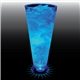 a blue led & clear glass 16 oz light up tall flared plastic pilsner cup