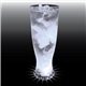 a white led & clear glass 22 oz single light tall fluted plastic pilsner cup