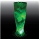 a green led & clear glass 22 oz single light tall fluted plastic pilsner cup