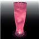 a pink led & clear glass 22 oz single light tall fluted plastic pilsner cup
