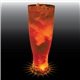 a orange led & clear glass 22 oz single light tall fluted plastic pilsner cup