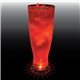 a red led & clear glass 22 oz single light tall fluted plastic pilsner cup