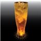 a yellow led & clear glass 22 oz single light tall fluted plastic pilsner cup