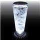 a white led & clear glass 5 oz light up flared plastic pilsner sampler