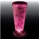 a pink led & clear glass 5 oz light up flared plastic pilsner sampler