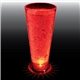 a red led & clear glass 5 oz light up flared plastic pilsner sampler