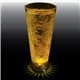 a yellow led & clear glass 5 oz light up flared plastic pilsner sampler