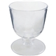 a clear bowl & clear stem 7 oz short stem plastic wine glass with your choice of base color