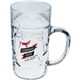a clear promotional personalized 1/2 liter plastic german beer mug