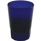 a navy 2 oz premium plastic fluted shot glass