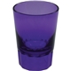 a violet 2 oz premium plastic fluted shot glass