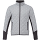 aerial view a light grey/black (935) mens rougemont hybrid insulated diamond quilted puffer jacket, image 1 of 5