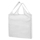 aerial view a white foldable polyester tote bag, image 1 of 2