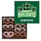 aerial view a custom premier chocolate pretzel gift box with full color lid, image 1 of 3