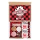 aerial view a kraft hot cocoa bar kit with 2 mugs, image 1 of 13