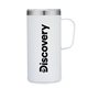 a white 20 oz double wall vacuum camp mug