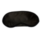 aerial view a black satin sleep mask, image 1 of 2