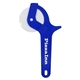 aerial view a blue multifunctional plastic pizza cutter, image 1 of 2
