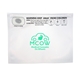 aerial view a white safety, smelly moisture proof bag, image 1 of 2