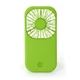 aerial view a lime hand - held matte finish portable fan, image 1 of 6