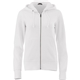 aerial view a white (125) womens cypress fleece full zip hoody, image 1 of 2