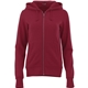 aerial view a maroon ma (384) womens cypress fleece full zip hoody, image 1 of 2