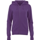 aerial view a purple (590) womens cypress fleece full zip hoody, image 1 of 2