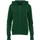 aerial view a forest green (640) womens cypress fleece full zip hoody, image 1 of 2