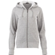 aerial view a heather grey secondary (915) womens cypress fleece full zip hoody, image 1 of 2