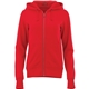 aerial view a team red (358) womens cypress fleece full zip hoody, image 1 of 2