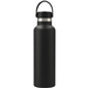 aerial view a black hydro flask(r) standard mouth 21 oz bottle with flex cap, image 1 of 6