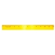 aerial view a neon yellow 12 fluorescent wood ruler - english scale, image 1 of 2